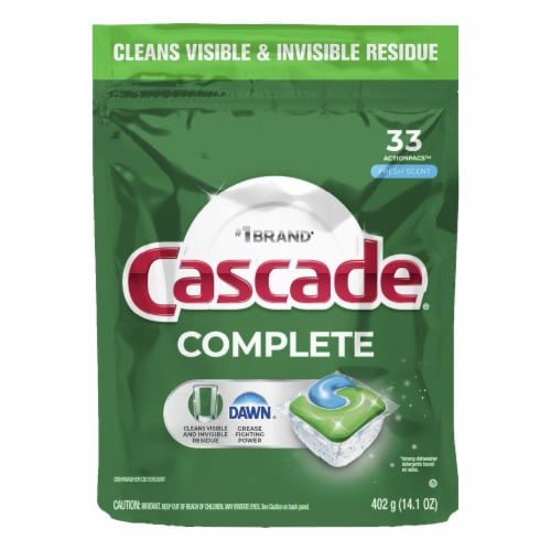 Cascade Complete Dishwasher Pods Dishwasher Detergent Dish Detergent Soap Fresh Perspective: front