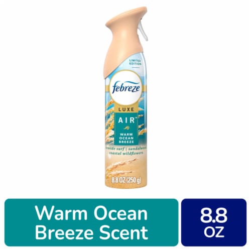 Febreze Air Freshener Spray Odor-Fighting Room Spray Warm Ocean Breeze Scent Perspective: front