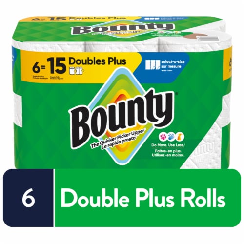 Bounty® Select-A-Size Paper Towel Double Plus Rolls Perspective: front