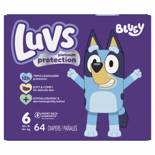 Luvs Platinum Protection Baby Diapers Size 6 (35 + lb) Perspective: front