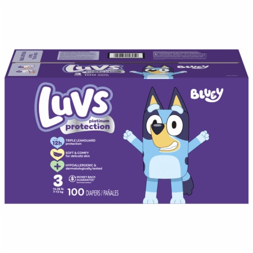 Luvs Platinum Protection Baby Diapers Size 3 (16-28 lbs) Perspective: front