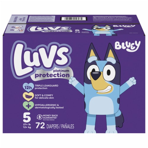 Luvs Platinum Protection Baby Diapers Size 5 (27 + lb) Perspective: front
