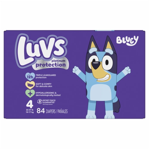 Luvs Platinum Protection Baby Diapers Size 4 (23 - 37 lb) Perspective: front