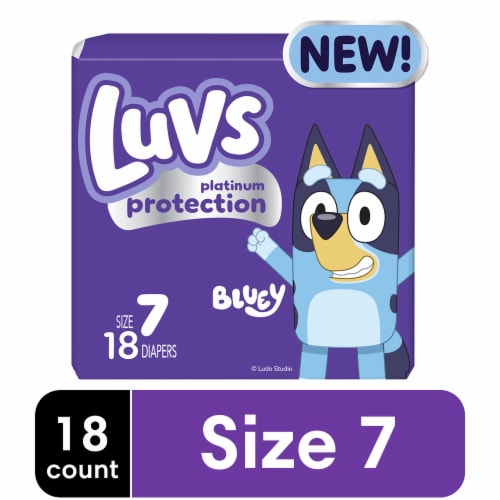 Luvs Platinum Protection Baby Diapers Size 7 (41+lbs) Perspective: front