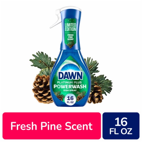 Dawn Powerwash Spray, Dish Soap, Dishwashing Liquid, Fresh Pine, 1 Starter Kit, 16 Fl Oz Perspective: front