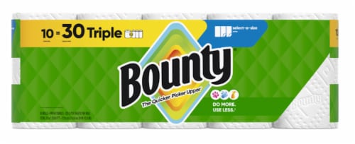 Bounty® Triple Ply Regular Paper Towel Roll Perspective: front