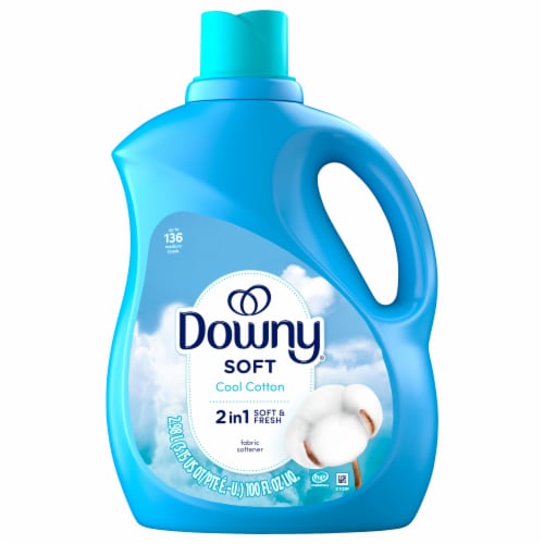Downy® Soft & Fresh 2-in-1 Cool Cotton Liquid Fabric Softener Perspective: front