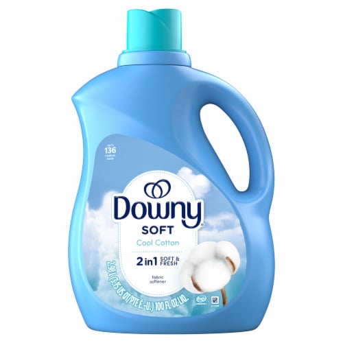 Downy® Soft & Fresh 2-in-1 Cool Cotton Liquid Fabric Softener Perspective: front