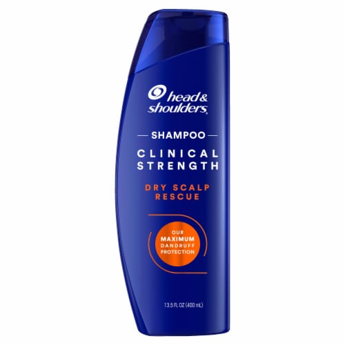 Head & Shoulders Clinical Strength Dry Scalp Rescue Shampoo, for Stubborn Dandruff, 13.5 fl oz Perspective: front