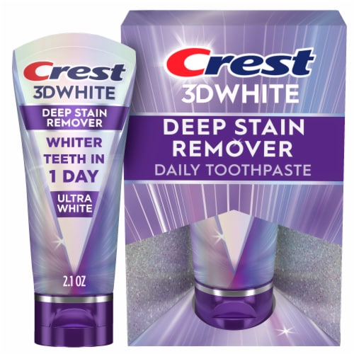 Crest 3DWhite Brilliance Deep Stain Remover Ultra White Toothpaste Perspective: front