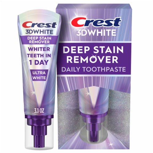 Crest 3DWhite Brilliance Deep Stain Remover Ultra White Toothpaste Perspective: front
