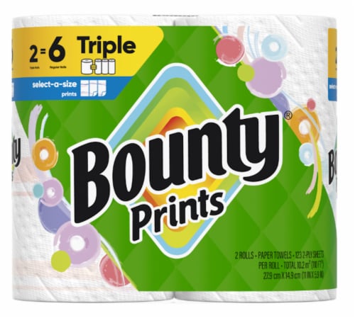 Bounty® BASE Select-a-Size Paper Towel 2 Ply Roll Printed Perspective: front