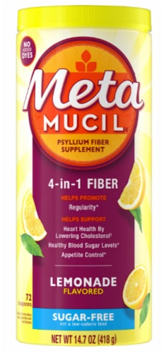 Metamucil 4-in-1 Fiber Sugar-Free Lemonade Perspective: front