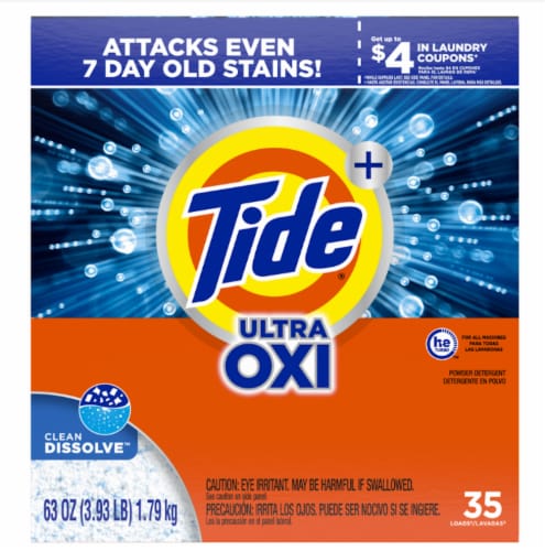 Tide Ultra Oxi Laundry Detergent Perspective: front