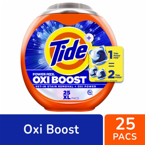 Tide Power Pods Oxi Boost Laundry Detergent Pods Perspective: front