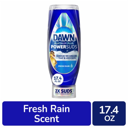 Dawn® Platinum Plus Dishwashing Liquid Fresh Rain Scent Perspective: front