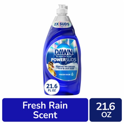 Dawn® Platinum Plus Dishwashing Liquid Fresh Rain Scent Perspective: front