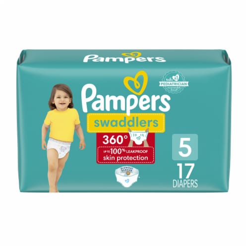 Pampers Swaddlers 360 Degree Leakproof Skin Protection Baby Diapers Size 5 Perspective: front