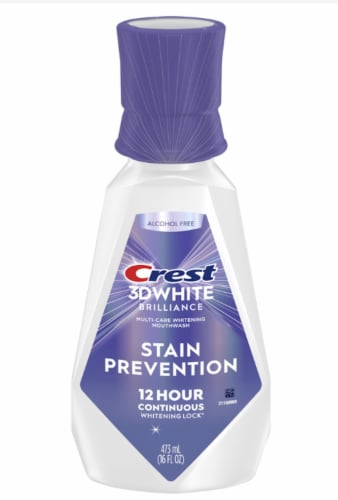 Crest 3D White Brillance 12 Hour Stain Prevention Oral Rinse Perspective: front