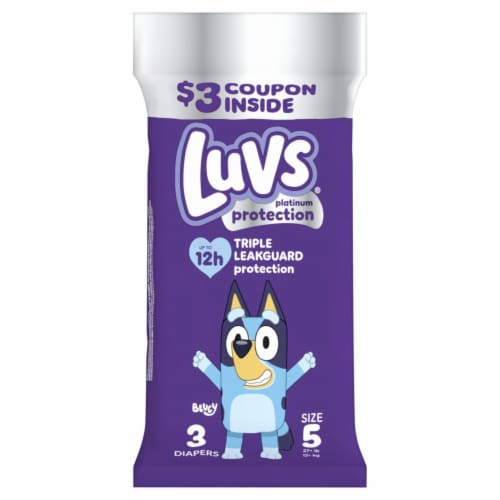Luvs® Platinum Protection Baby Diapers Sample Pack Size 5 (27+ lbs) Perspective: front