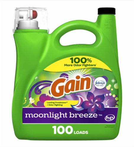 Gain Febreeze 2x High Suds Moonlight Breeze Liquid Laundry Detergent Perspective: front