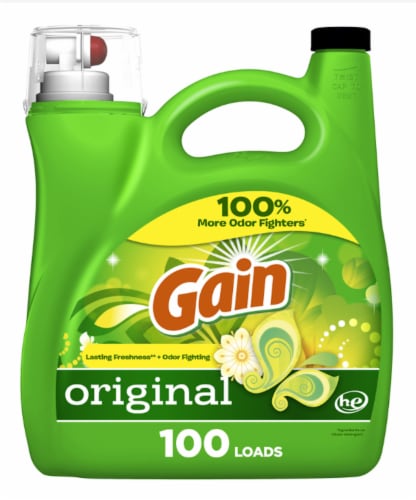 Gain Lasting Freshness + Odor Fighting 2x High Suds Original Liquid Laundry Detergent Perspective: front