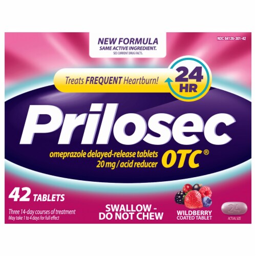 Prilosec OTC® Proton-Pump Inhibitor Tablets Perspective: front