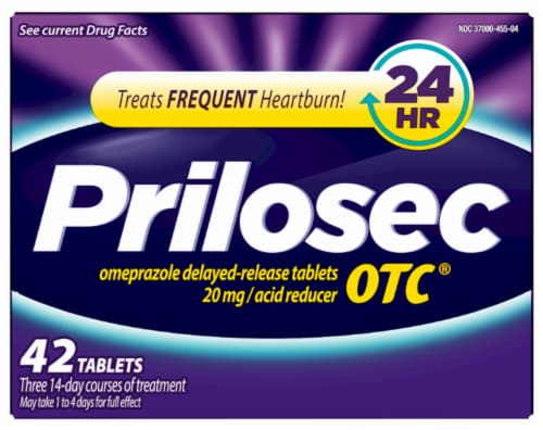 Prilosec OTC® Proton-Pump Inhibitor Tablets 20mg Perspective: front