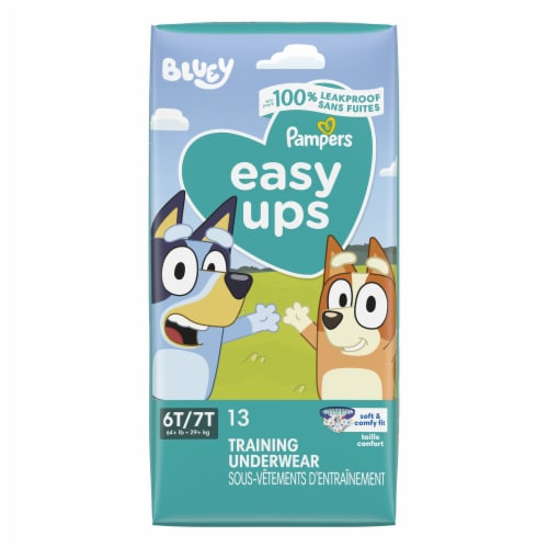 Pampers EASY UPS Bluey Base Version Giant Extra Training Underwear Diapers 6T/7T (64 lbs+) Perspective: front