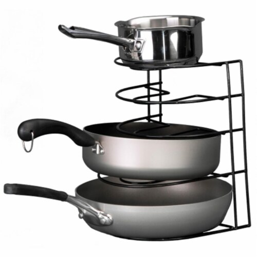 Grayline 40207 Black Pot & Pan Organizer Perspective: front