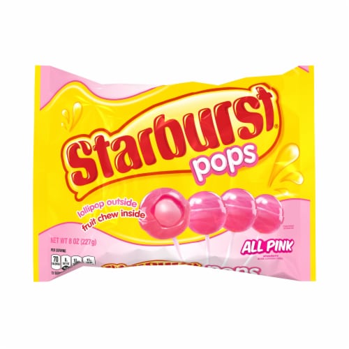 Starburst® Pops All Pink Valentine Lollipops Perspective: front