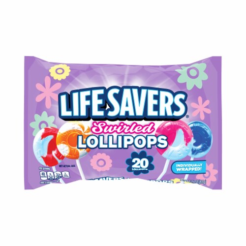 Life Savers® Assorted Flavored Swirled Lollipops Easter Candy Bag Perspective: front