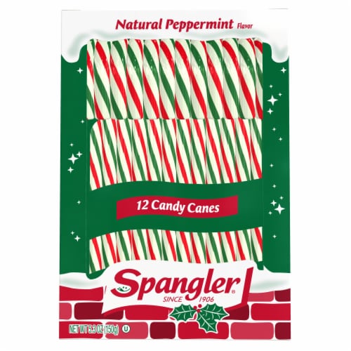 Spangler® Holiday Natural Peppermint Candy Canes Perspective: front