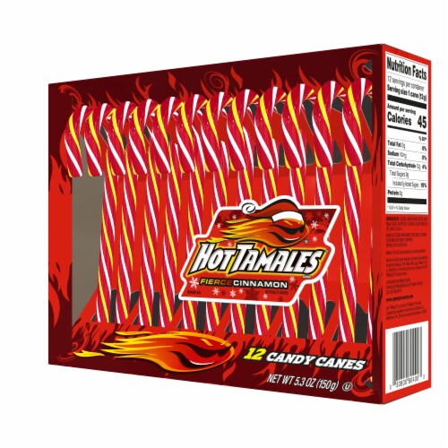 Hot Tamales® Fierce Cinnamon Candy Canes Box Perspective: front