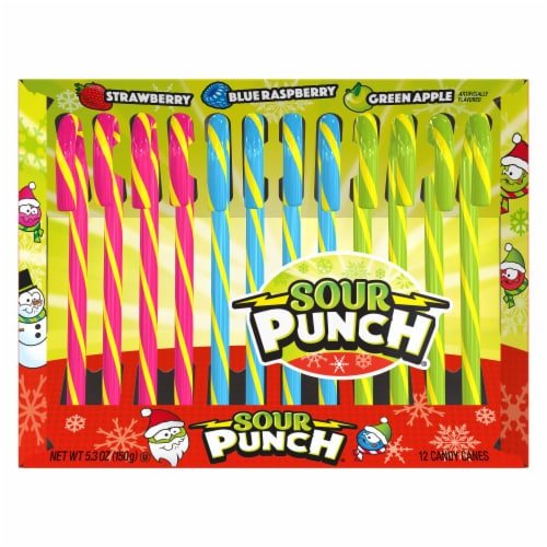 Spangler Sour Punch® Holiday Candy Canes Perspective: front