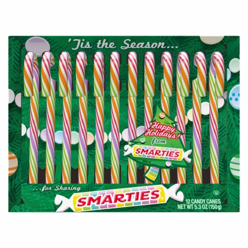 Smarties Holiday Candy Canes Perspective: front