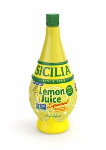 Sicilia® Lemon Juice Bottle Perspective: front