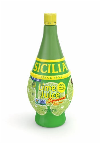 Sicilia® Lime Juice Bottle Perspective: front
