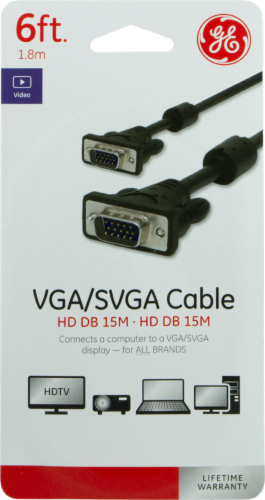 GE VGA and SVGA Cable - Black Perspective: front