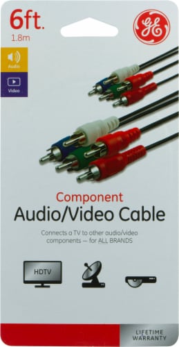 GE Component Audio and Video Cable - Black Perspective: front
