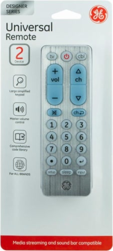 GE Designer Series 2 Device Universal Remote Control - Silver Perspective: front