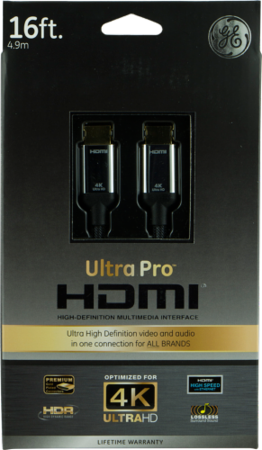 GE Ultra Pro HDMI Cable - Black Perspective: front