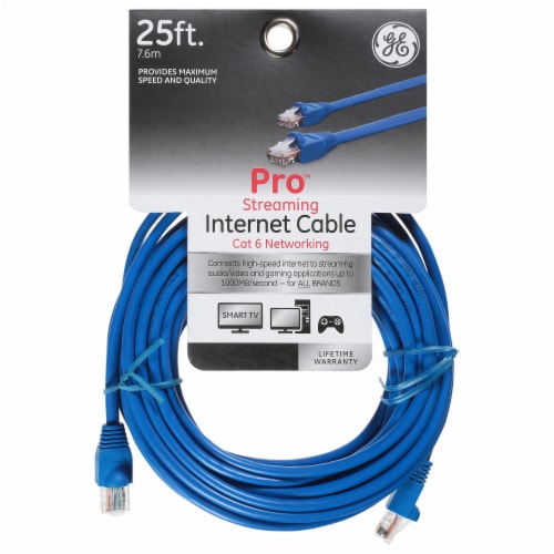 GE Pro 14 ft. Cat 6 Ethernet Cable, Blue