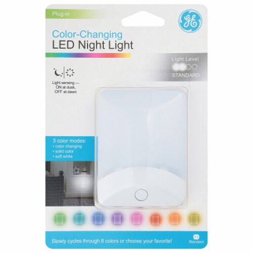 GE Color Changing LED Night Light - Soft White Perspective: front