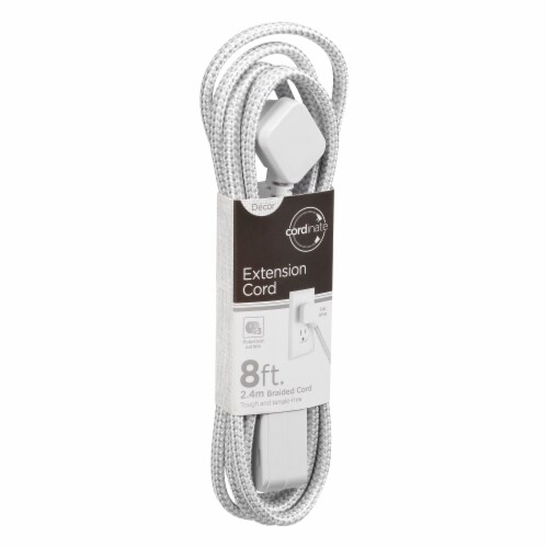 Cordinate White 3-Outlet Extension Cord Perspective: front