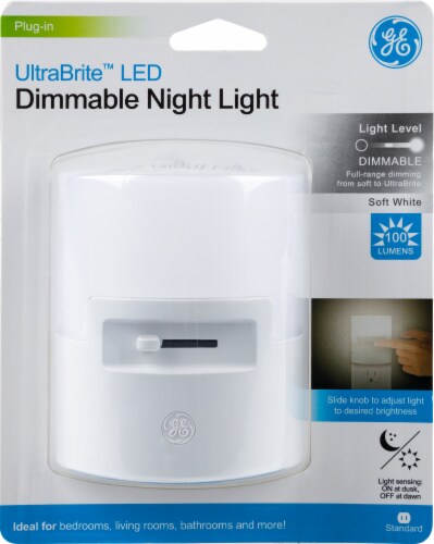 GE UltraBrite™ Dimmable Night Light - White Perspective: front