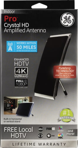 GE Pro™ Crystal HD Amplified Antenna Perspective: front