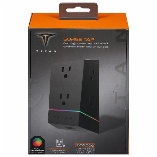 Titan 6-Outlet Surge Tap Perspective: front