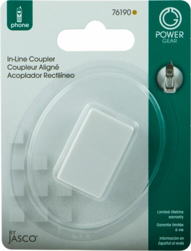 GE In-Line Coupler - White Perspective: front