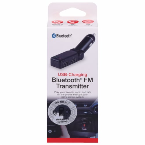 GE USB Car Charger and Bluetooth FM Transmitter Perspective: front